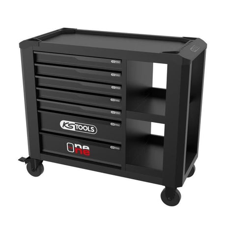 Servante d'atelier - Vide - 7 tiroirs - KS Tools - 823.0017F - Noir - One by one avec ťtagere - Charge max/tiroir de 40 kg