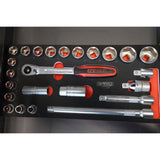 Module - KS TOOLS - 713.1024 - Module de douilles et accessoires Ultimate - 1/2 - 24 pieces
