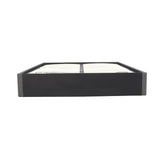 ECLIPSE Lit coffre adulte - Tissu gris foncé - Sommier inclus - l 140 x L 190 cm