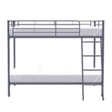 Lits superposés en métal - Dark Grey - Sommiers inclus - 2 x 140 x 190 cm - ALICE