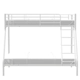 BRUCE Lits superposés  3 places - 90/140 x 190 cm - Blanc - En métal - Sommiers inclus