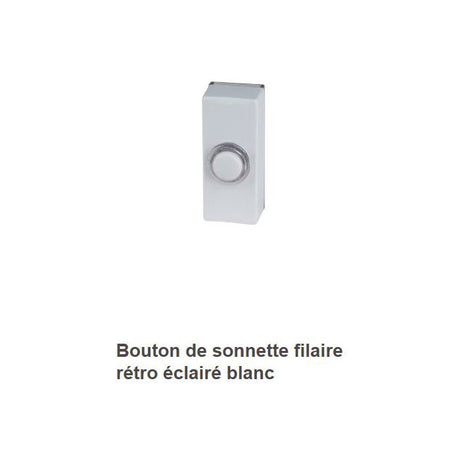Bouton de sonnette - KYF - Filaire - Rétro éclairé