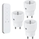 Lot 3 prises intérieur télécommandées - KYF - 2300W - Inclus télécommande