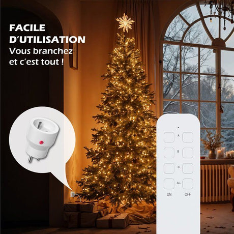 Lot 3 prises intérieur télécommandées - KYF - 2300W - Inclus télécommande
