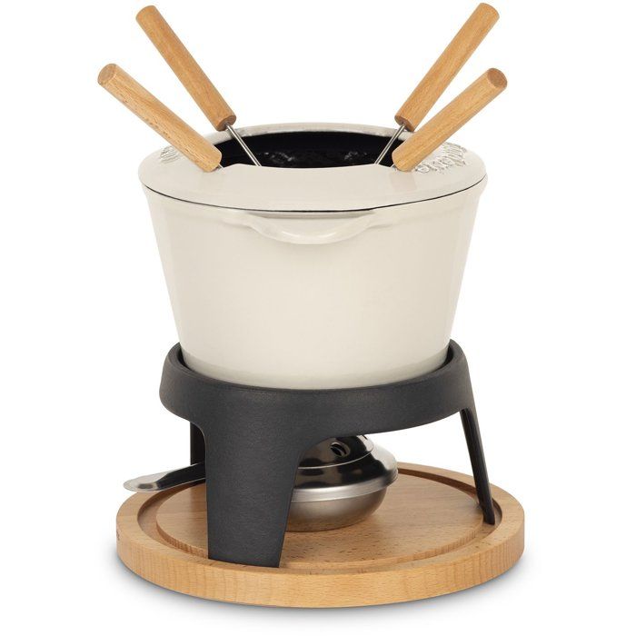 Fondue en fonte émaillée - LA FONDERIE 1890 - MONT JOLY - 1,2 L - 4 personnes - Beige