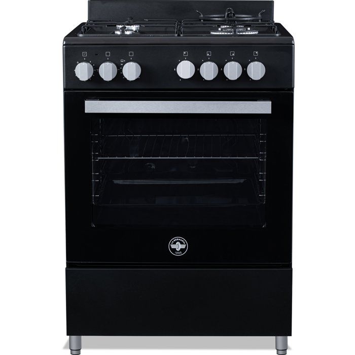 Cuisiniere a gaz BERTAZZONI LA GERMANIA PIA60GN - 4 foyers - 10,35 kW - 60 cm - Noir