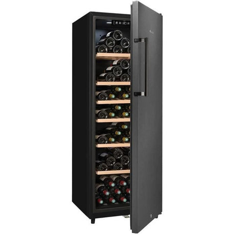 Cave a vin de vieillissement - LA SOMMELIERE - CTPNE147E - 147 bouteilles - Porte pleine - Classe E - 54 x 60 x 167,4 cm - Noir