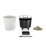 LECHUZA Pot de fleurs - Classico premium LS 50 - Ř 49,5 x 46,5 cm - 40 L - Kit complet - Blanc brillant