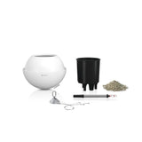 LECHUZA Jardiniere suspendue BOLA Color 32 ALL-IN-ONE - Ř 32 × 25cm - Blanc 443305