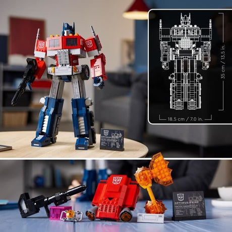 LEGO Icons™ 10302 Transformers Optimus Prime, Figurine Autobot Robot, Maquette Camion, Adulte