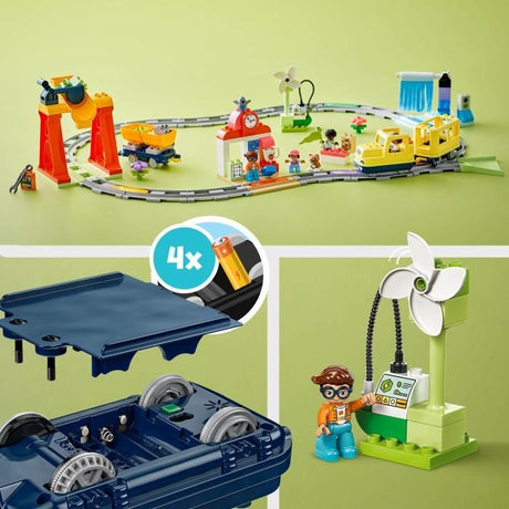 LEGO DUPLO Ma ville 10428 Le grand train communautaire interactif - Jouets d'éveil 3 ans