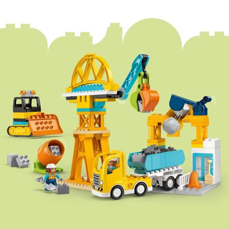 LEGO DUPLO Ma Ville 10476 Le Chantier et les Véhicules de Construction 3-en-1 - Jeu Créatif