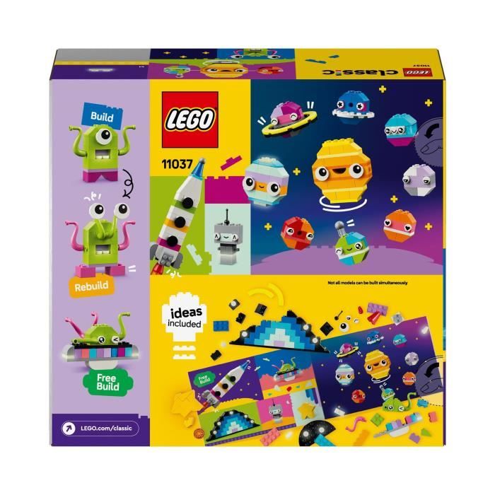 LEGO 11037 Classic Les Planetes Créatives, Jouet sur le Systeme Solaire, Set de Construction de Navette Fusée