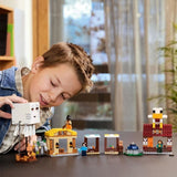 LEGO Minecraft 21273 Les Ghasts a l'Attaque du Village - Jeu pour garçon des 10 ans