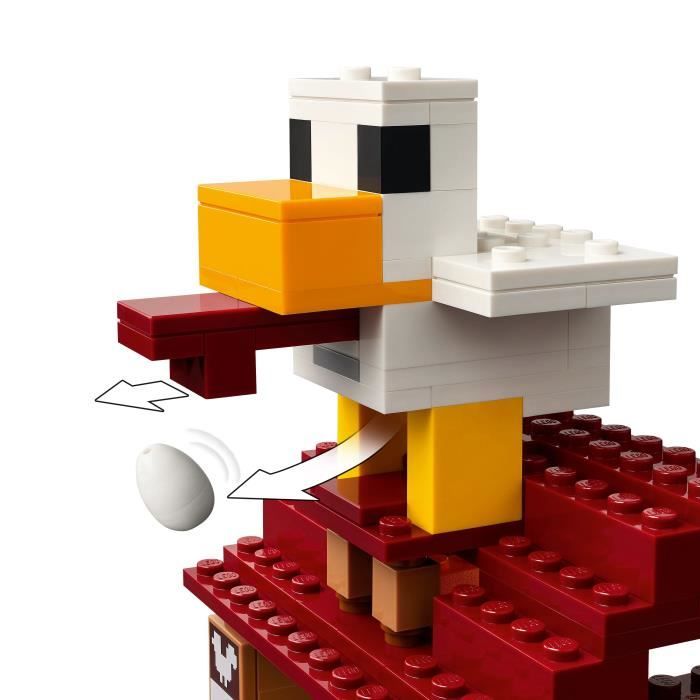 LEGO Minecraft 21273 Les Ghasts a l'Attaque du Village - Jeu pour garçon des 10 ans