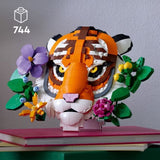 LEGO Art 31217 La Collection Faune – Le Tigre - Set Adulte - Décoration Murale Avec Fleurs