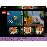 LEGO Art 31217 La Collection Faune – Le Tigre - Set Adulte - Décoration Murale Avec Fleurs