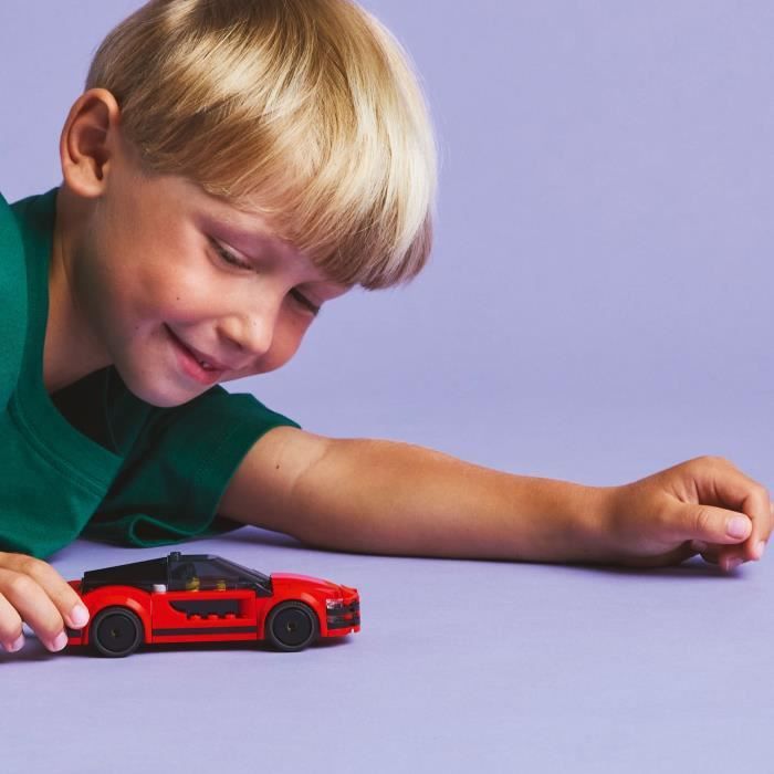 LEGO City 60448 La voiture de sport rouge - Jouet de construction pour garçon des 5 ans