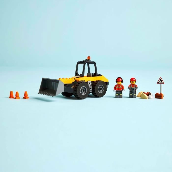 LEGO City 60450 La chargeuse de chantier jaune - Jeu de construction pour enfants 4 ans