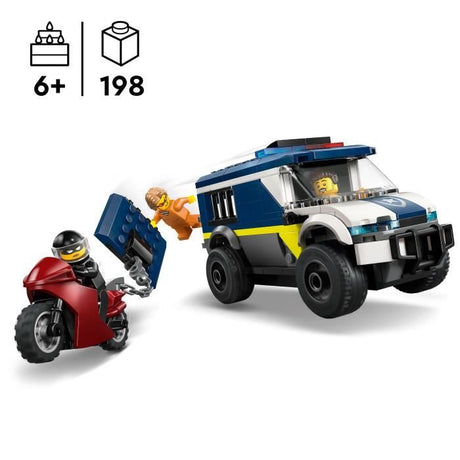 LEGO City 60479 Le Fourgon Pénitentiaire - Jeu de Construction 6 ans - Maquette de Camion