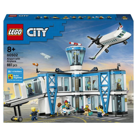 LEGO City 60502 L'Aéroport et l'Avion - Jeu de Construction pour Garçon ou Fille des 8 ans