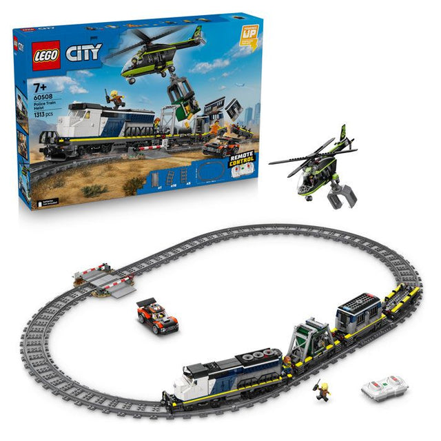 LEGO City  60508 Le Braquage du Train de Police - Jouet de Construction des 7 ans - Cadeau