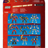 LEGO 71808 NINJAGO Le Robot Élémentaire du Feu de Kai, Jouet Ninja avec Figurine Personnalisable Plus Minifigurines Kai et Zane