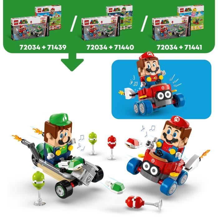 LEGO Super Mario 72034 Mario Kart – Bébé Mario contre Bébé Luigi - Cadeau Nintendo