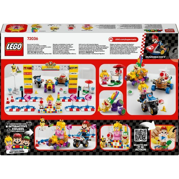 LEGO Super Mario 72036 Mario Kart – Bébé Peach et ensemble de grand prix - Jouet moto