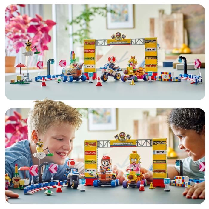 LEGO Super Mario 72036 Mario Kart – Bébé Peach et ensemble de grand prix - Jouet moto