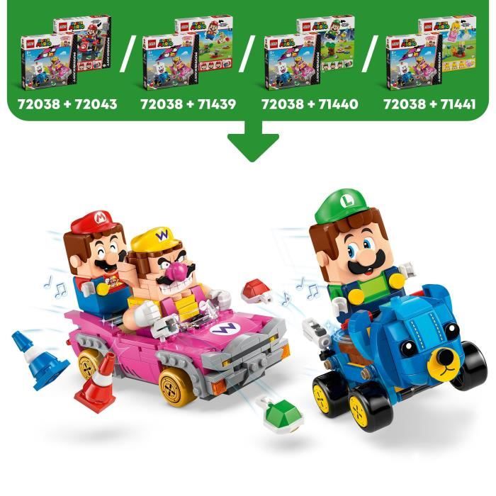 LEGO Super Mario 72038 Mario Kart – Wario et Roi Boo - Jeu de Construction des 8 ans