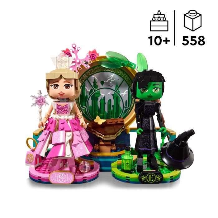 LEGO Wicked 75682 Figurines d'Elphaba et de Glinda - Jouet pour enfant des 10 ans & Déco