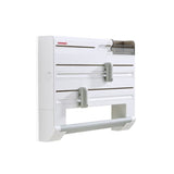 Dérouleur mural Leifheit Parat Plus ComfortLine 25723, porte-rouleau mural avec lames tranchantes et 6 places de rangements, blanc