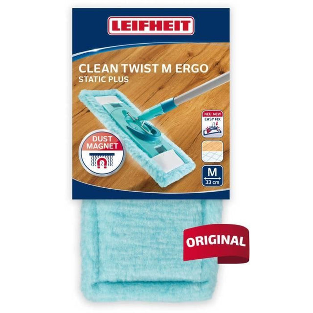 Housse static plus Leifheit 52124, housse de rechange pour balai serpilliere Clean Twist M Ergo / PowerClean, tous sols, 1 piece
