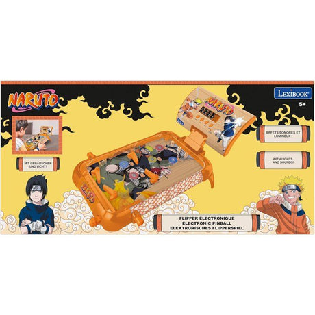 Flipper Électronique de Table, Lexibook, Naruto, Jeu d'action et réflexe, Enfant et Famille, écran LCD, Effets Lumineux et sonores