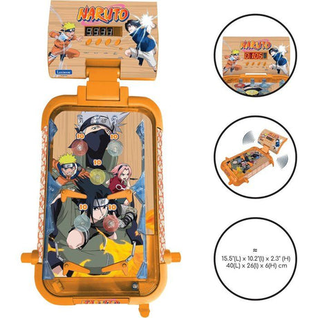 Flipper Électronique de Table, Lexibook, Naruto, Jeu d'action et réflexe, Enfant et Famille, écran LCD, Effets Lumineux et sonores