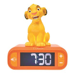 LEXIBOOK - Réveil veilleuse Simba - Sons et mélodies, écran LCD rétro-éclairé et lumineux - Jaune