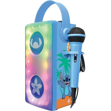 Lexibook - Enceinte Bluetooth Stitch avec micro - Effets lumineux multicolores - Des 3 ans - Port de carte SD/TF - Des 3 ans