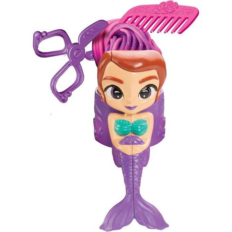 LEXIBOOK CRAZART - Salon de coiffure scintillant pour sirenes en pâte a modeler douce et malléable - Rose Blanc Bleu Jaune - 3 ans