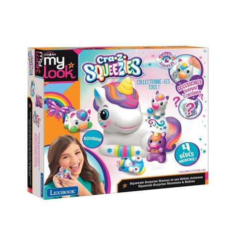 LEXIBOOK CRAZART - Squeezie surprise maman et ses bébés animaux