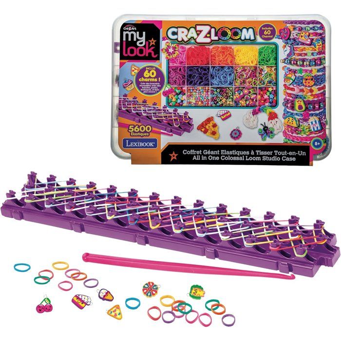 LEXIBOOK CRAZART - Coffret géant studio élastique a tisser tout-en-un
