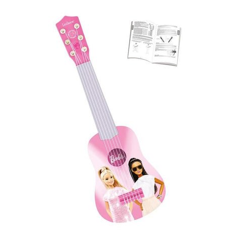 Lexibook, Barbie, Ma premiere Guitare pour Enfant, 6 Cordes en Nylon, 53 cm, Guide Inclus, Des 3 ans