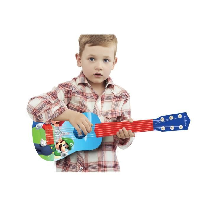 Lexibook, Super Mario, Ma premiere Guitare pour Enfant, 6 Cordes en Nylon, 53 cm, Guide Inclus, Des 3 ans