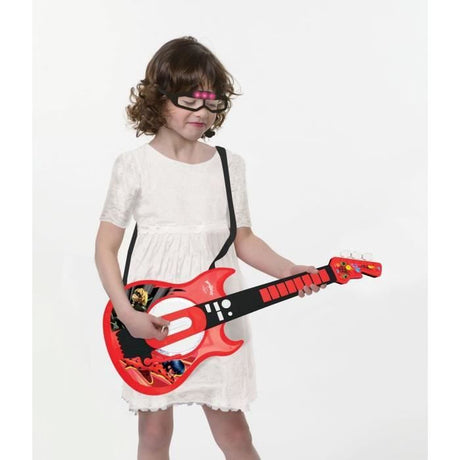 Lexibook - Lady-Bug - Guitare électronique lumineuse - Lunettes avec microphone - Mélodies - 2 modes de jeu - Prise  MP3