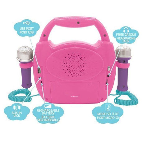 Enceinte Bluetooth Licorne - LEXIBOOK - Effets Lumineux, Micros et Batterie Rechargeable