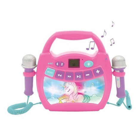Enceinte Bluetooth Licorne - LEXIBOOK - Effets Lumineux, Micros et Batterie Rechargeable