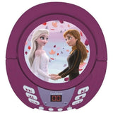 Lecteur CD Bluetooth La Reine des Neiges avec Effets Lumineux - LEXIBOOK - Transportable - Karaoké - Bleu