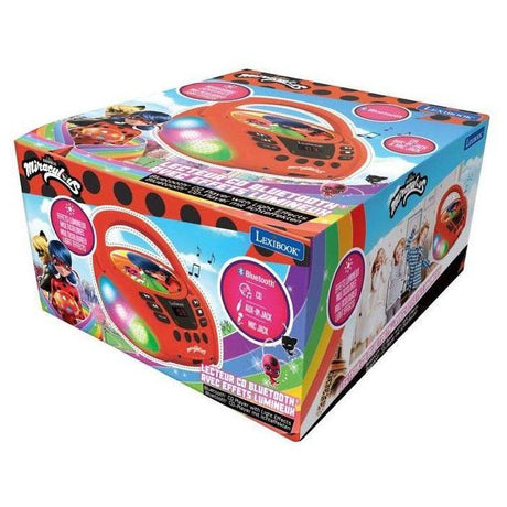 Lecteur CD Bluetooth lumineux Miraculous - LEXIBOOK - MIRACULOUS - CD/CD-R/CD-RW - Bluetooth 5.0 - Enfant