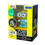 LEXIBOOK - Réveil veilleuse Les Minions - Sons et mélodies, écran LCD rétro-éclairé et lumineux - Jaune