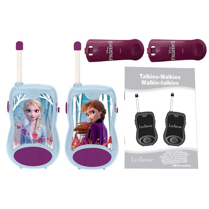 Lexibook, La reine des neiges, Talkies-Walkies 200m, Jeu de Communication pour Enfant, 2 canaux de Communication, Piles